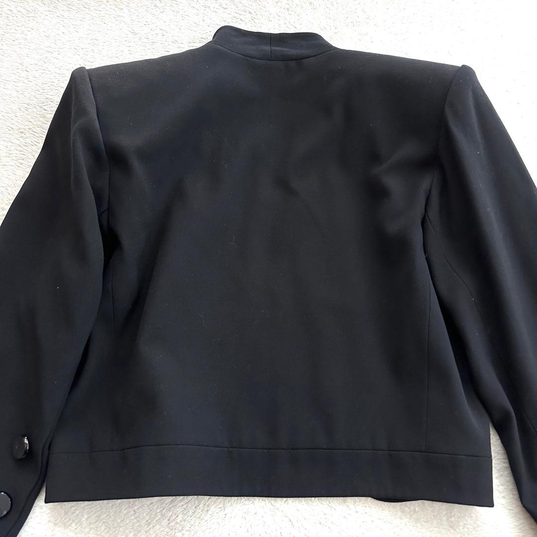 希少　イヴサンローラン　ビンテージ　ノーカラージャケット　長袖　ボタンレス