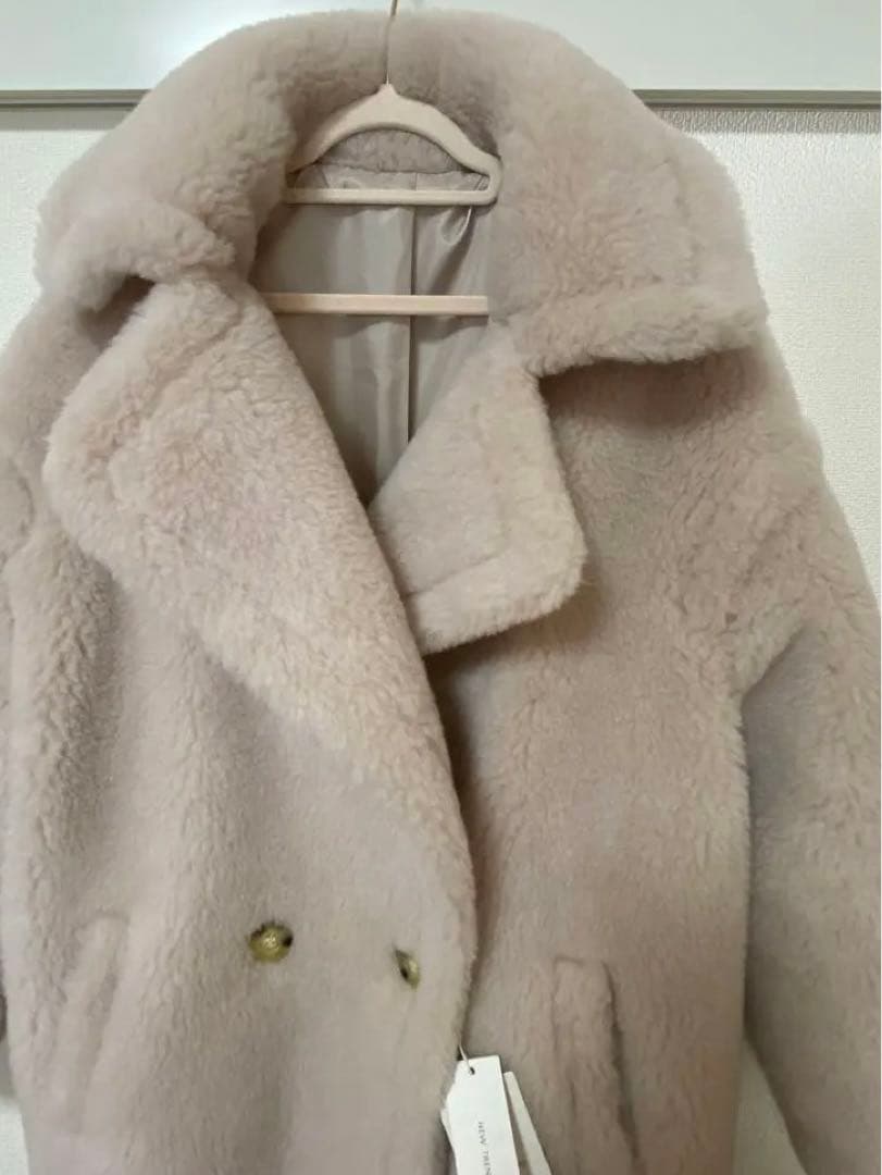 ⭐︎新品未使用【Rnyroom】大人気！ベアコート♡アルパカ素材（ライトベージュ）