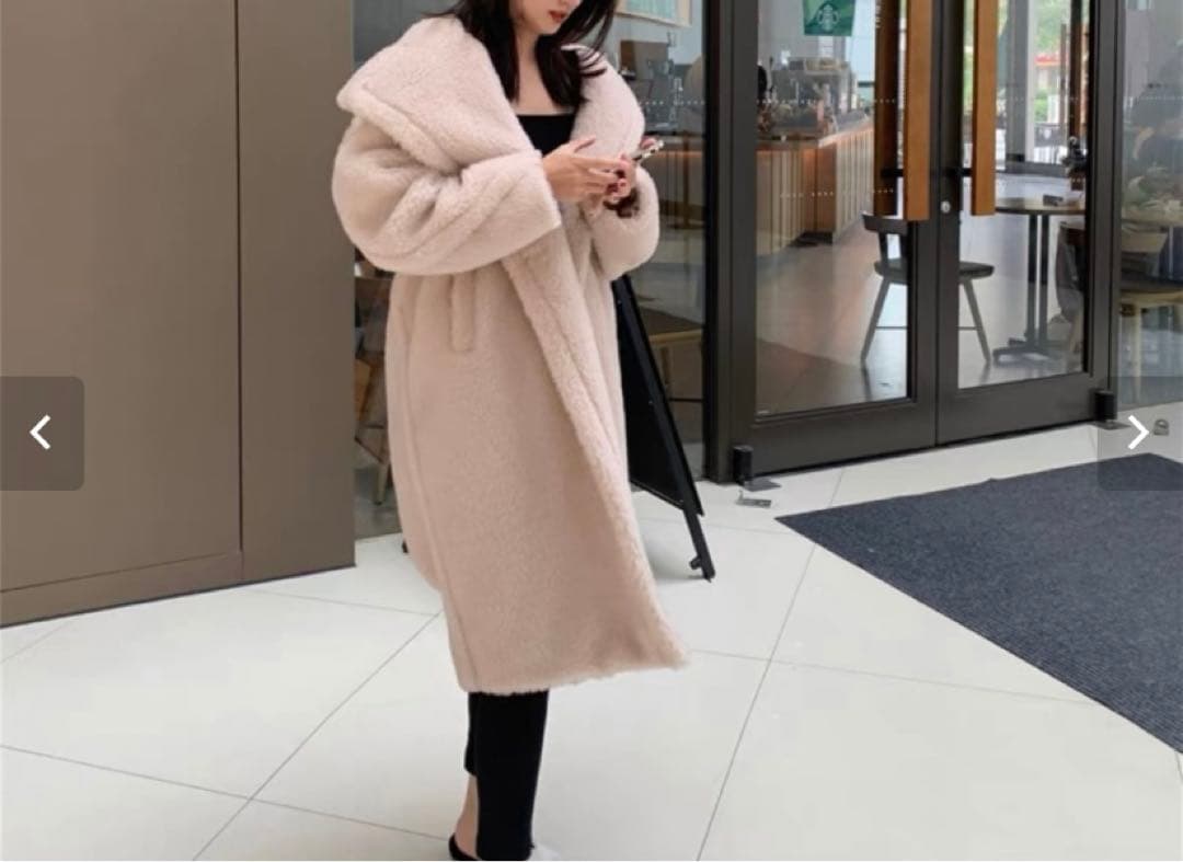 ⭐︎新品未使用【Rnyroom】大人気！ベアコート♡アルパカ素材（ライトベージュ）