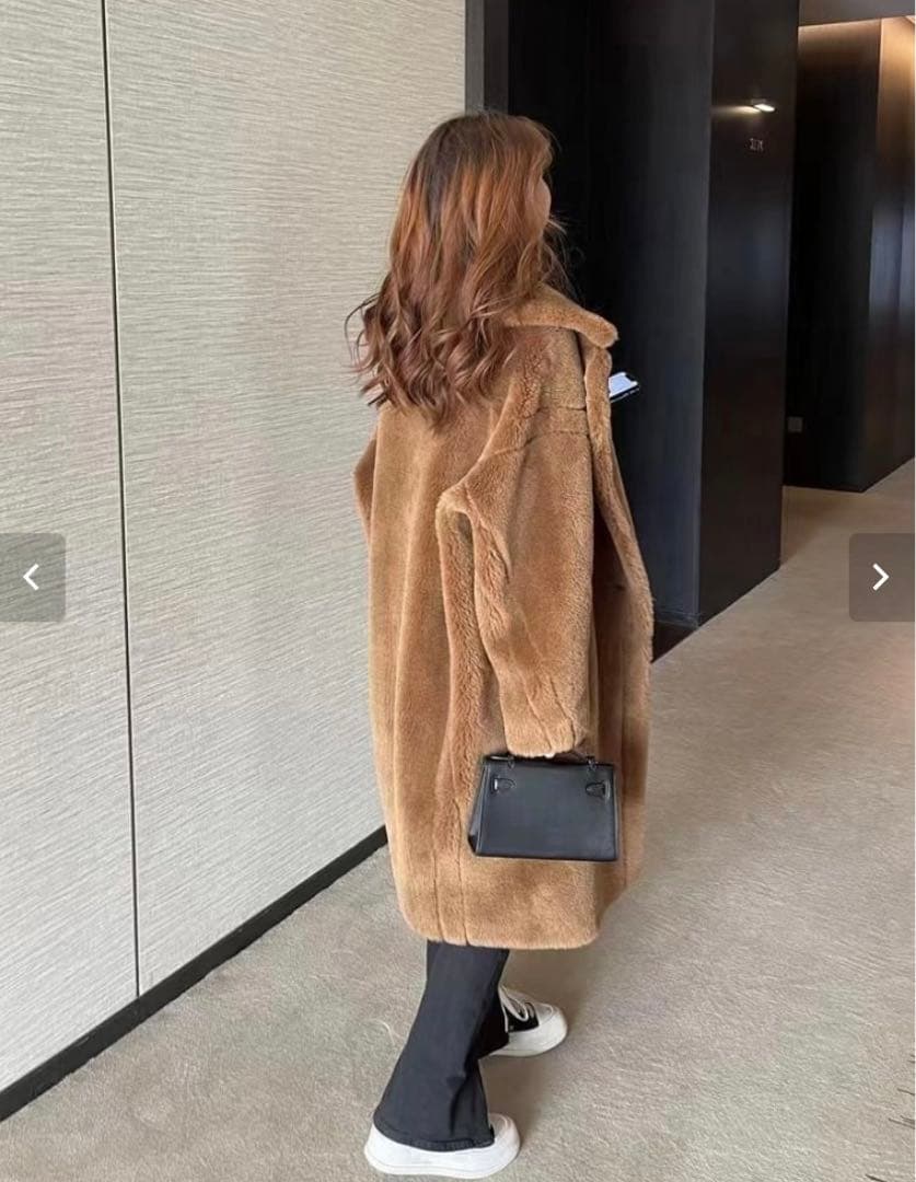 ⭐︎新品未使用【Rnyroom】大人気！ベアコート♡アルパカ素材（ライトベージュ）