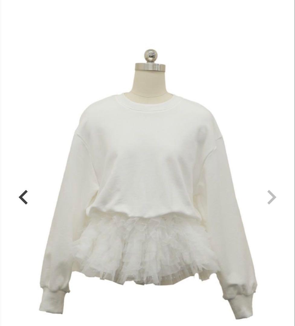 Fit more フィットモア　 ミルフィーユフリルスウェット タグ付新品未使用