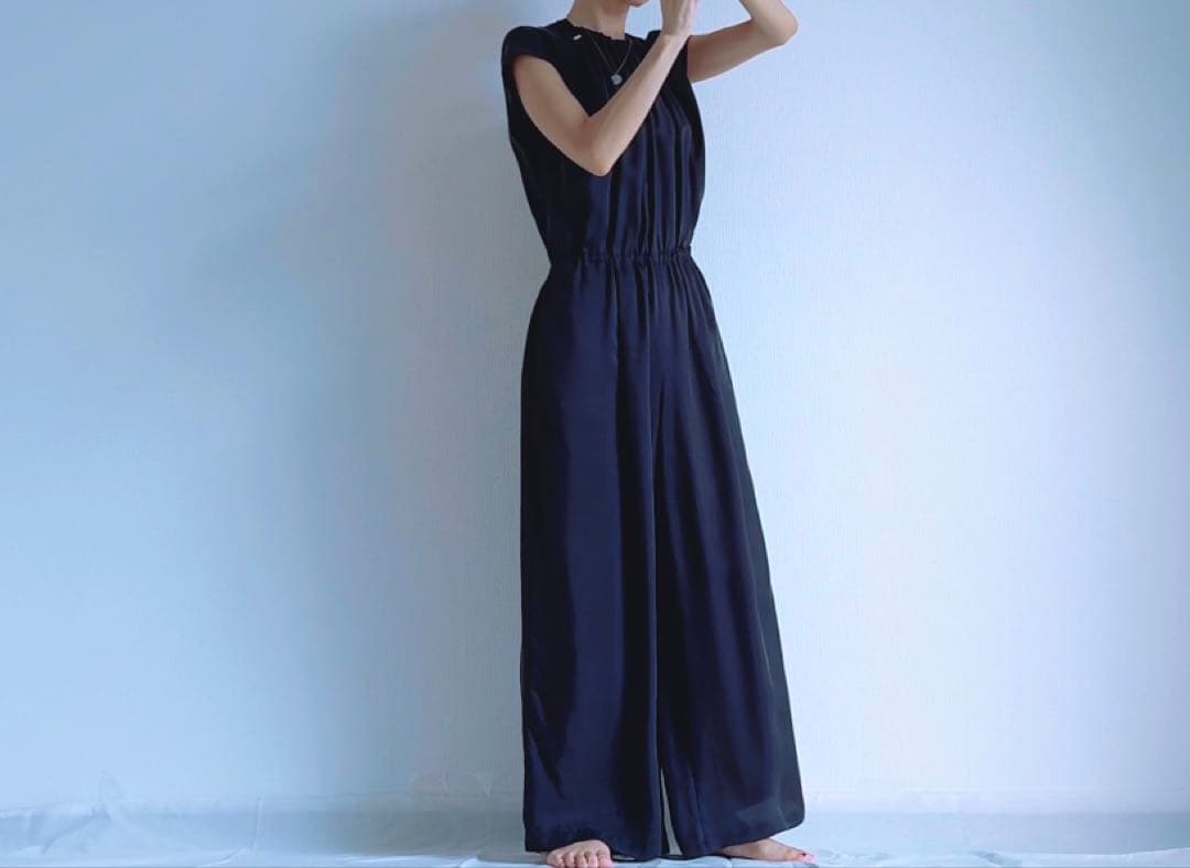 定価2万【IENA】キュプラギャザーネックオールインワン