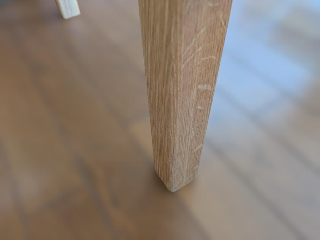 60047　無印良品　無垢材デスク(引出付)・オーク材①