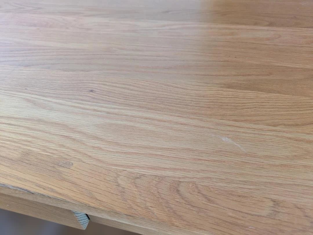 60047　無印良品　無垢材デスク(引出付)・オーク材①