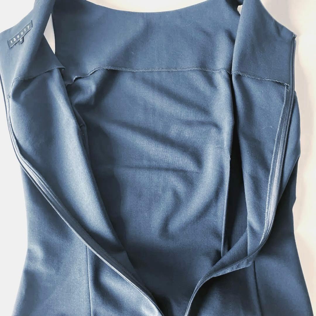 【美品】Theory ダークネイビー　ノースリーブ タイトワンピース　日本製