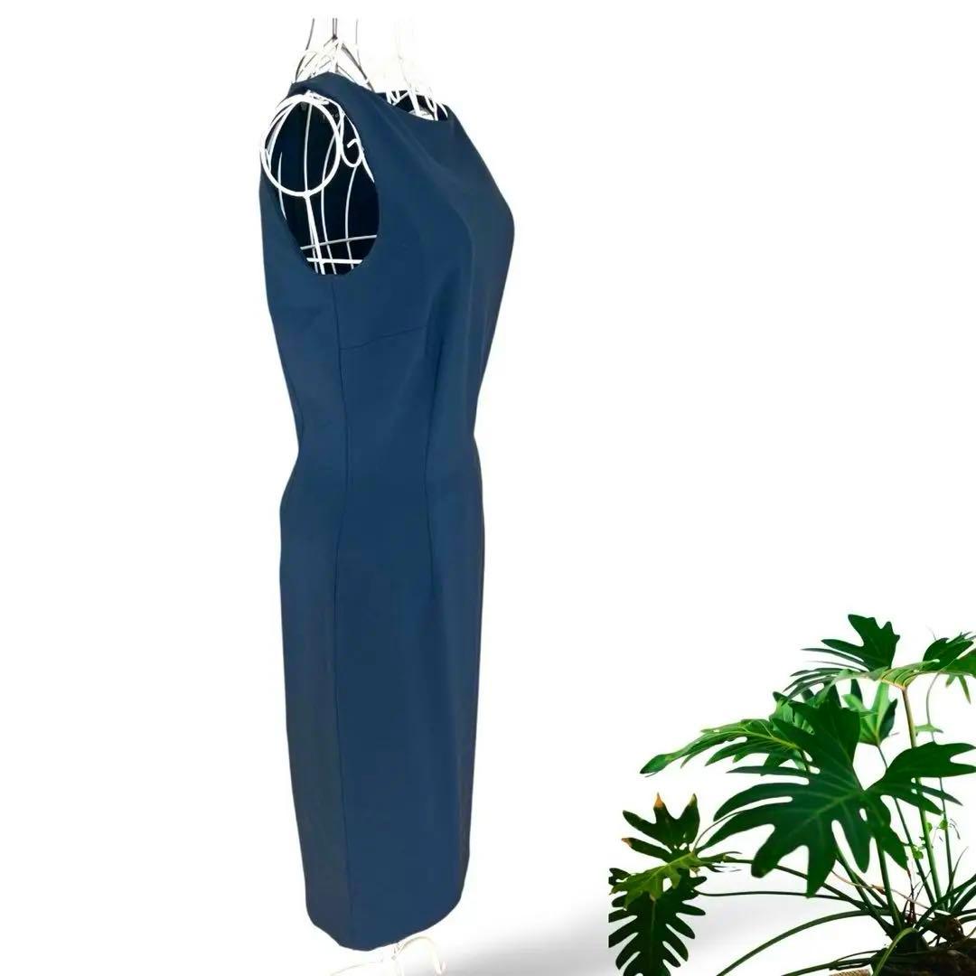 【美品】Theory ダークネイビー　ノースリーブ タイトワンピース　日本製