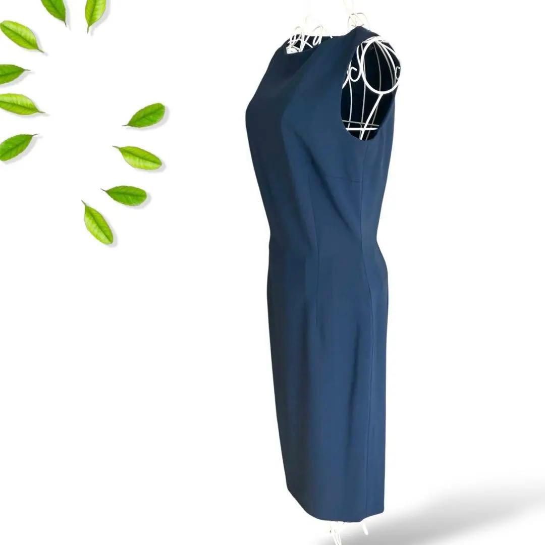 【美品】Theory ダークネイビー　ノースリーブ タイトワンピース　日本製