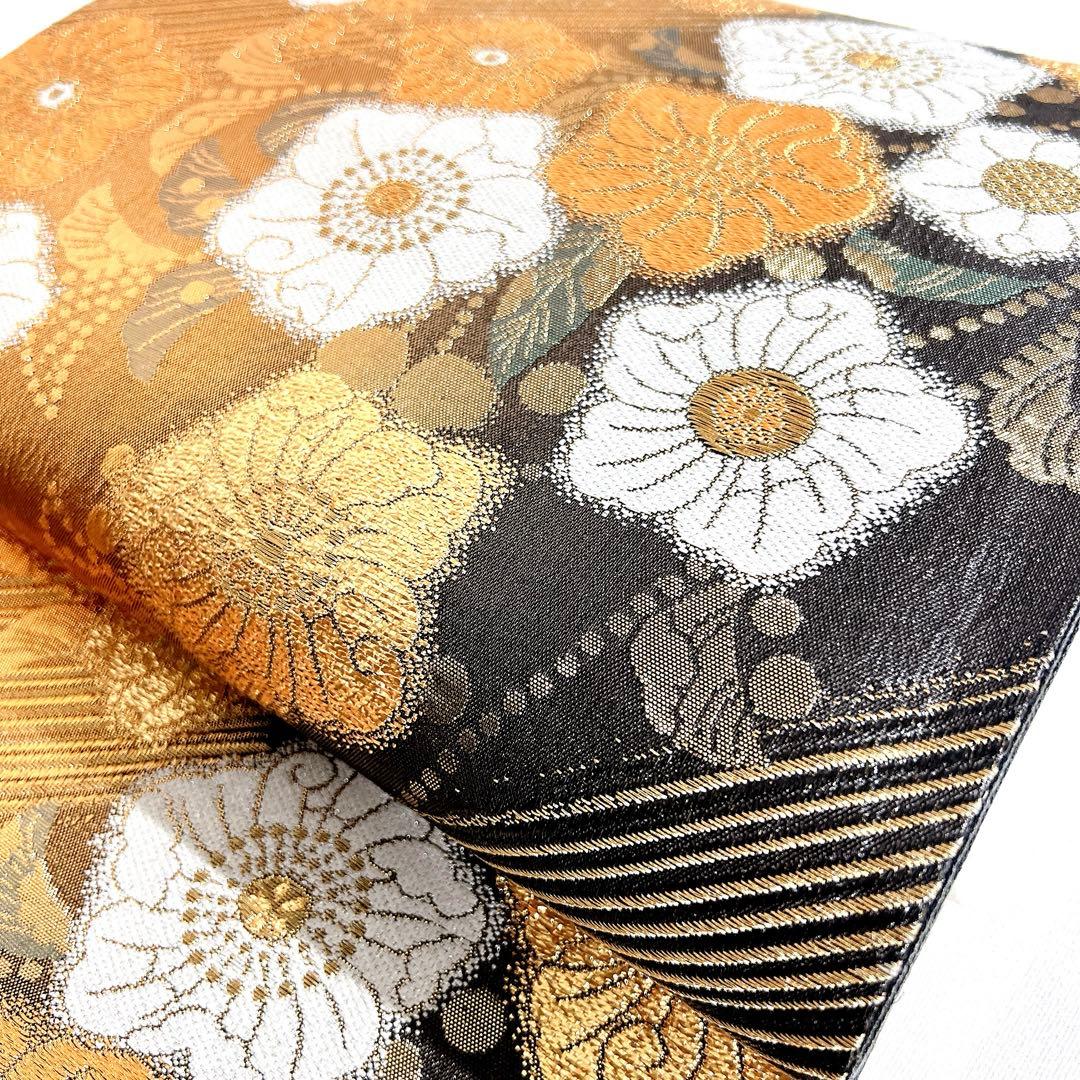 袋帯　振袖帯　辻ヶ花模様　金糸　着物　帯　011k