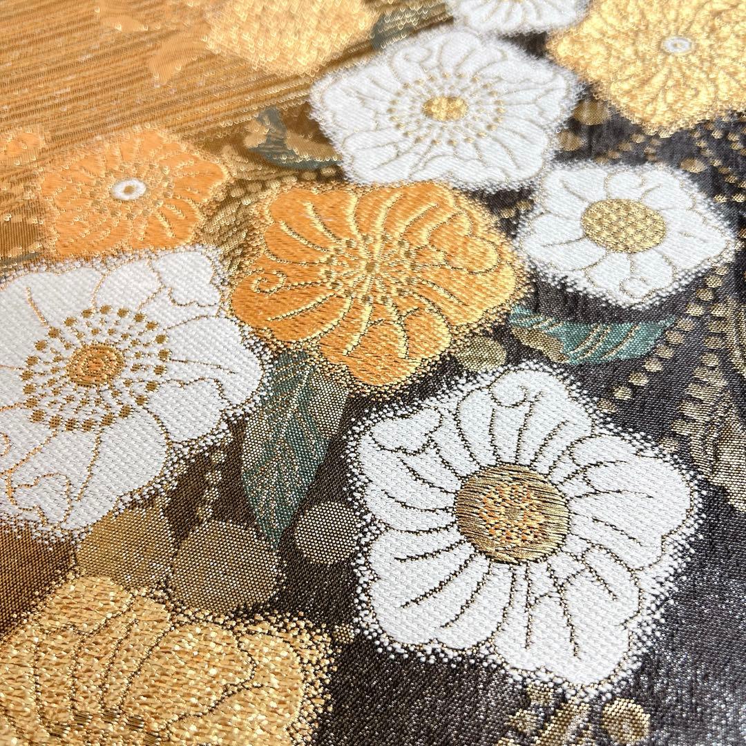 袋帯　振袖帯　辻ヶ花模様　金糸　着物　帯　011k