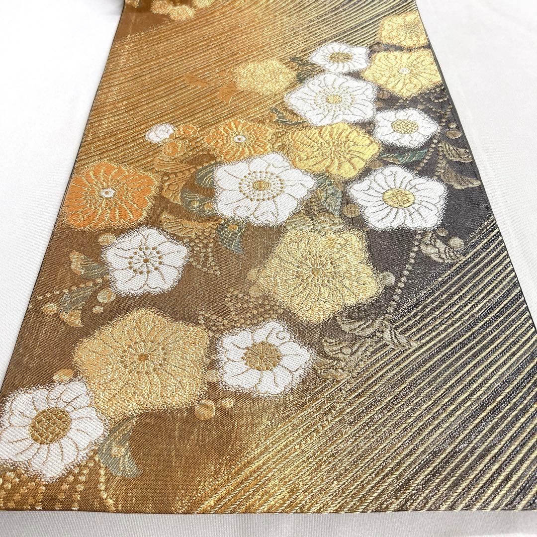 袋帯　振袖帯　辻ヶ花模様　金糸　着物　帯　011k