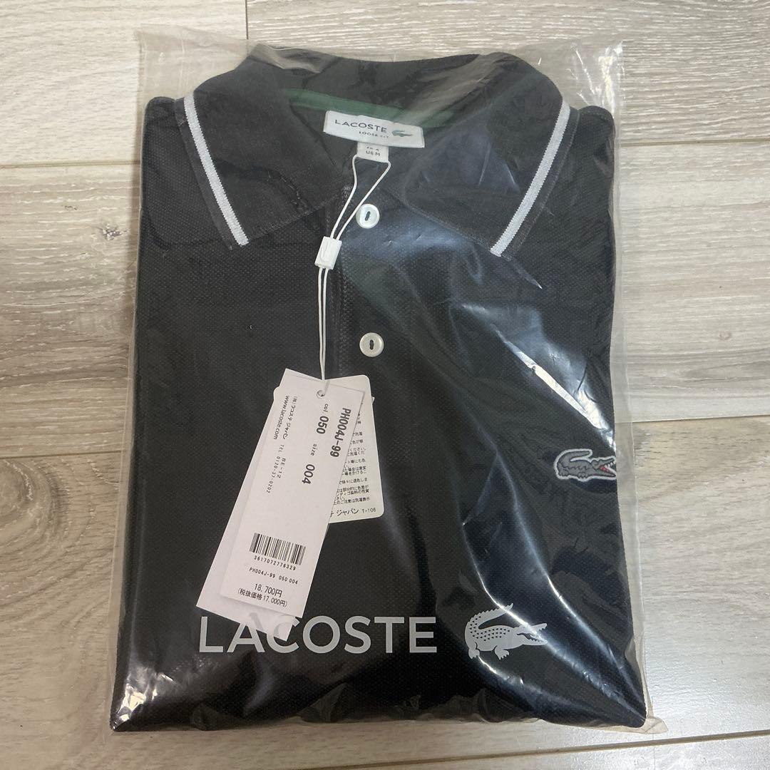 【専用】新品未使用 タグ付き ラコステ ポロシャツ インディゴ ブラック 4