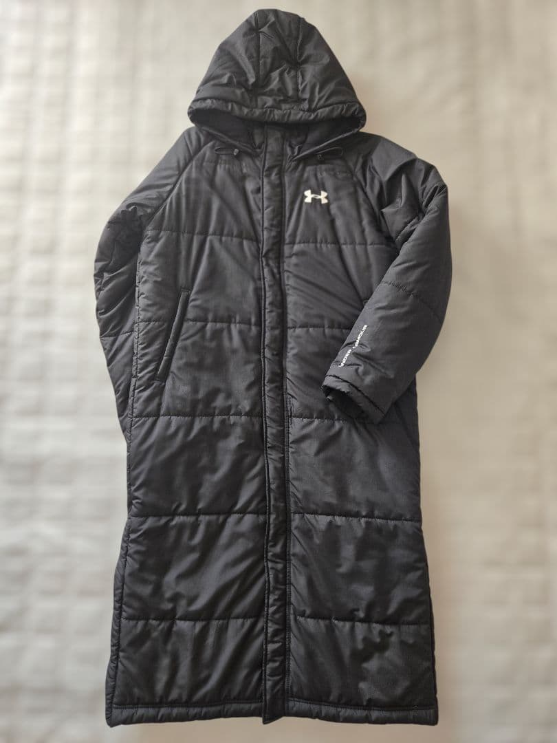 UNDER ARMOUR メンズ ベンチコートロング丈 ブラック MD