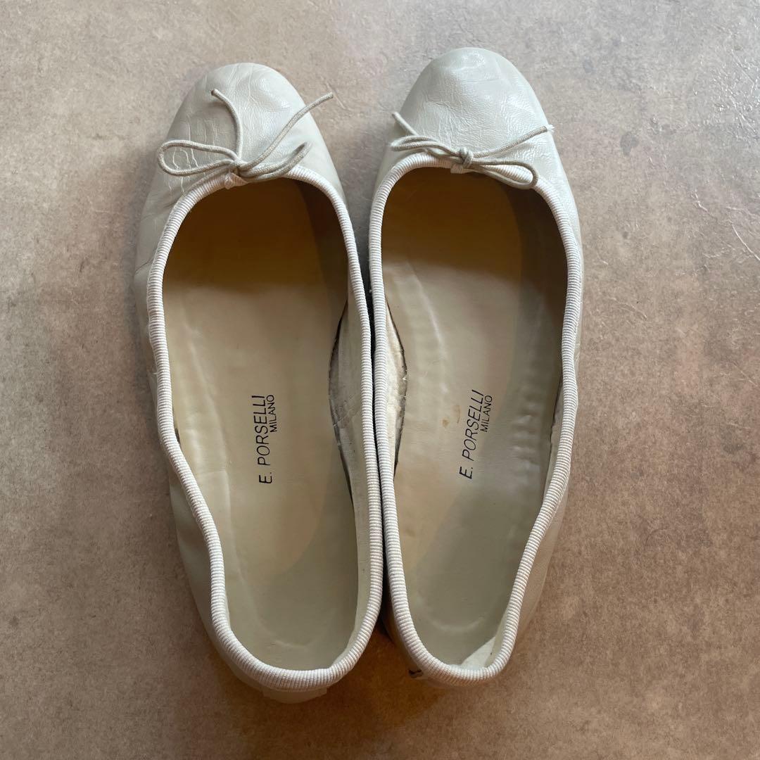 裏張り済★美品★ポルセリ★PORSELLI★バレエシューズ★38