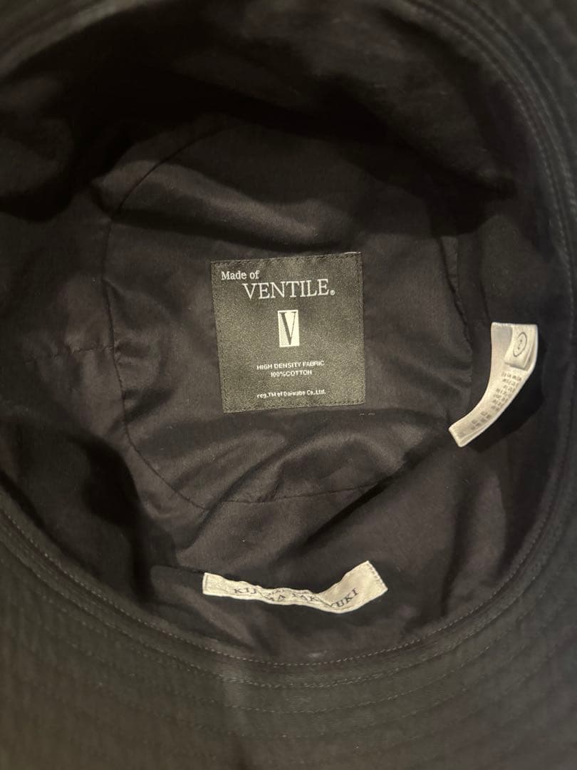 ブラック コットン バケットハット