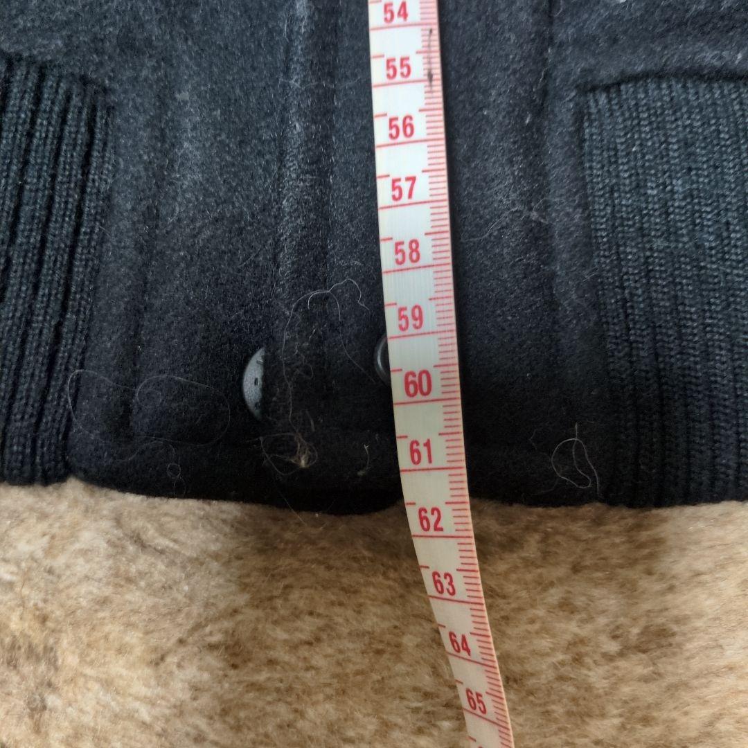 23区　大きいサイズ44 ブラック スタジャン ウールレザー