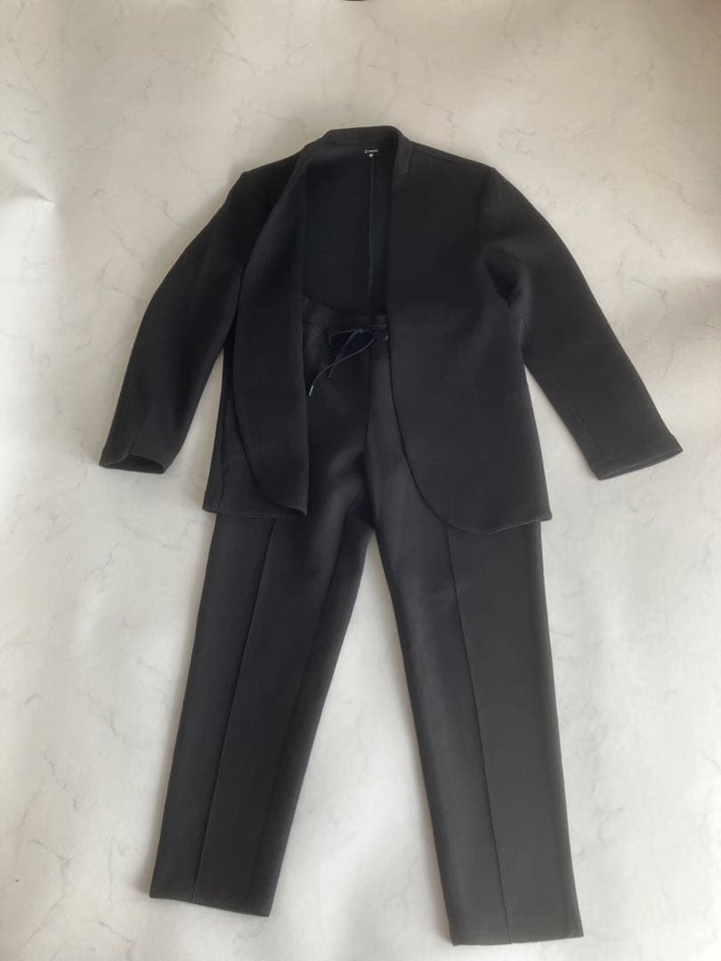 テンシャル　セットアップ ノーカラージャケット　ブラック　黒　L