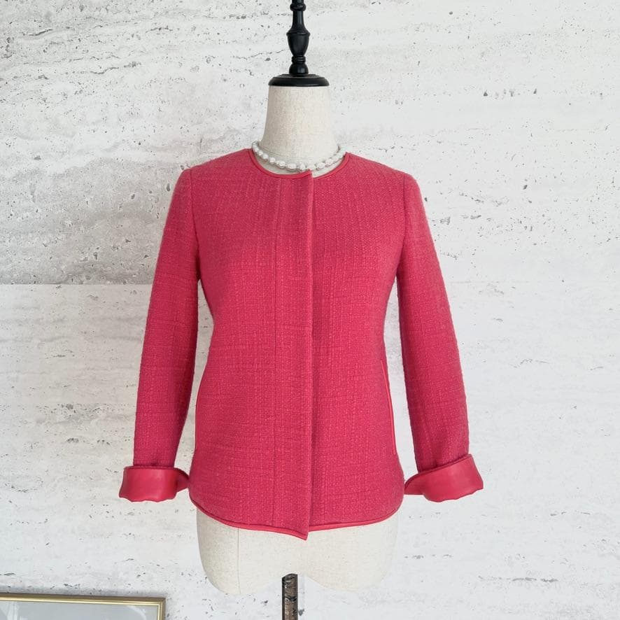 美品★LOROPIANA★最高級カシミヤ100％★レザー★ジャケット★コート