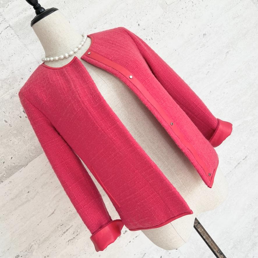 美品★LOROPIANA★最高級カシミヤ100％★レザー★ジャケット★コート