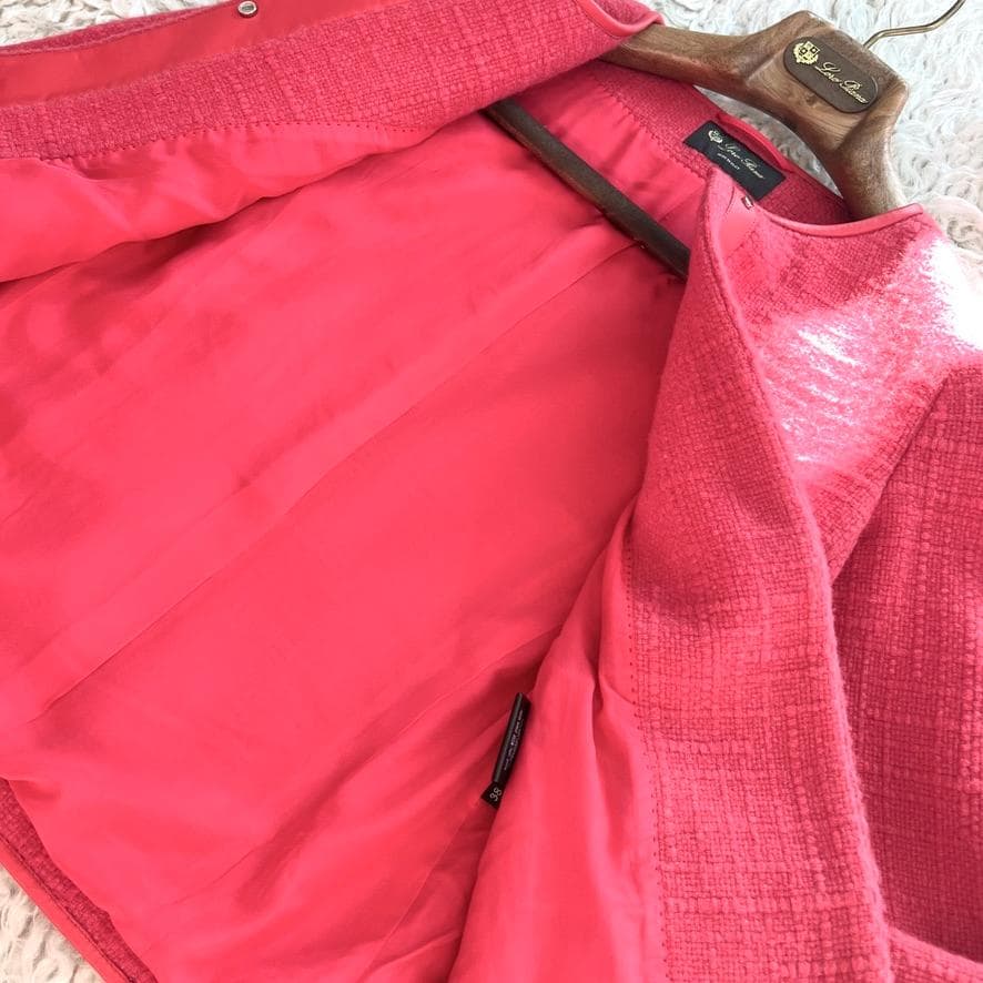 美品★LOROPIANA★最高級カシミヤ100％★レザー★ジャケット★コート