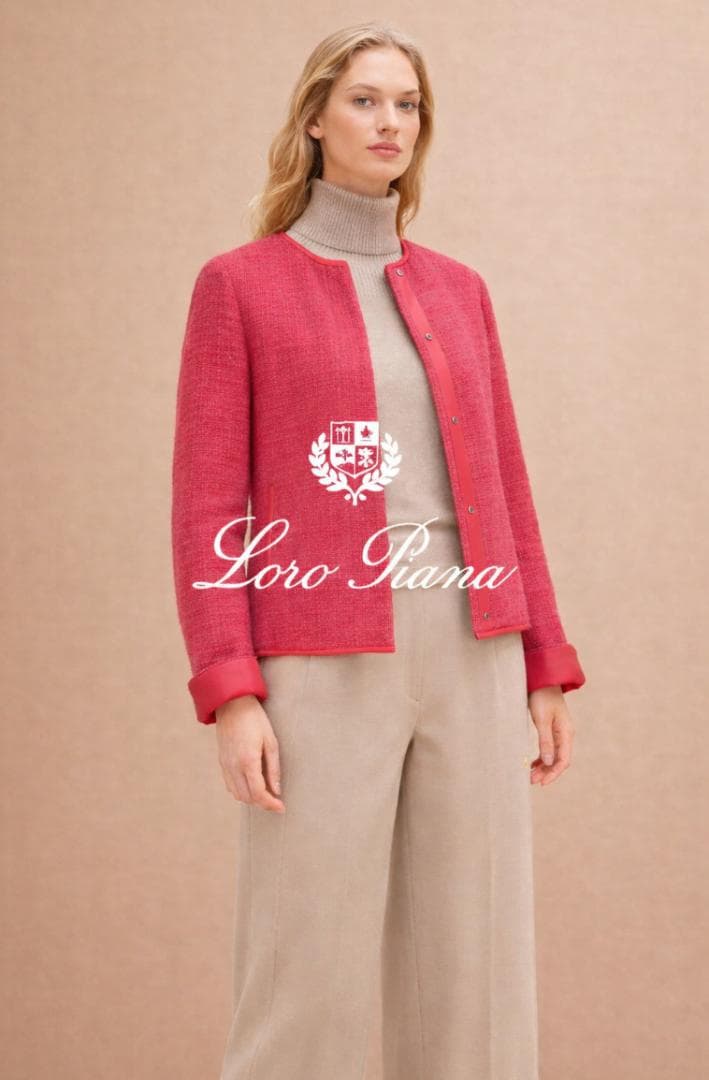 美品★LOROPIANA★最高級カシミヤ100％★レザー★ジャケット★コート