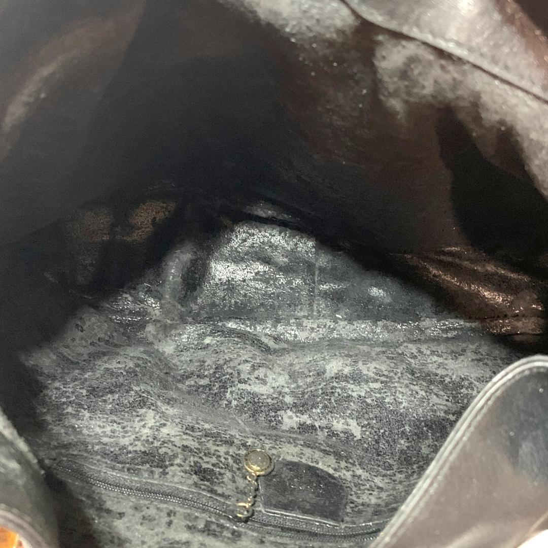 GUCCI グッチ バンブー ブラック レザー ショルダーバッグ