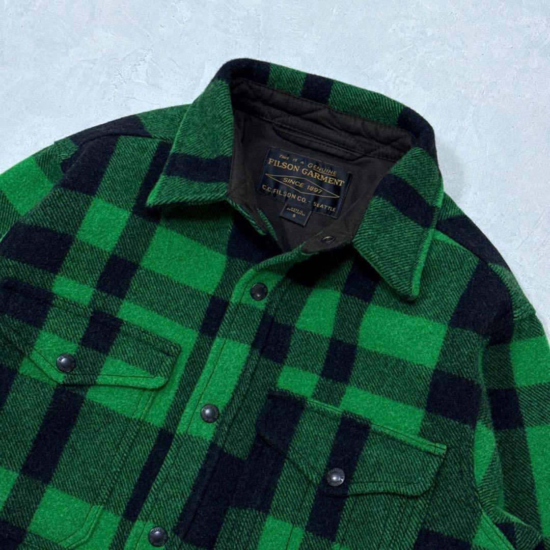 希少未使用 FILSON マッキーノ ジャックシャツ アシッドグリーン ブラック