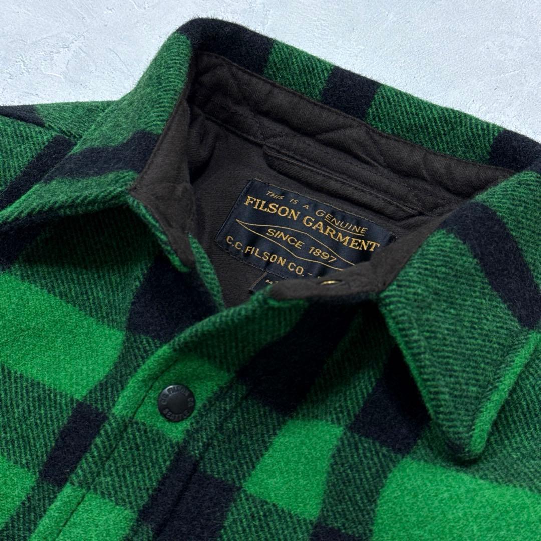 希少未使用 FILSON マッキーノ ジャックシャツ アシッドグリーン ブラック