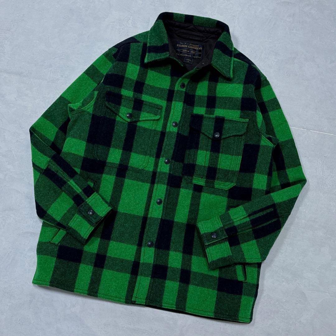 希少未使用 FILSON マッキーノ ジャックシャツ アシッドグリーン ブラック