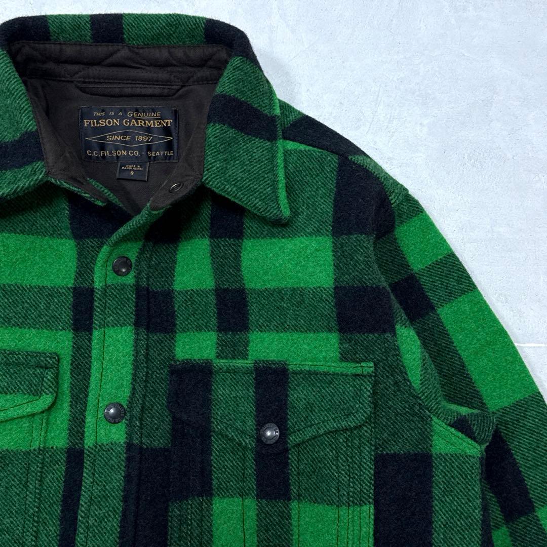 希少未使用 FILSON マッキーノ ジャックシャツ アシッドグリーン ブラック