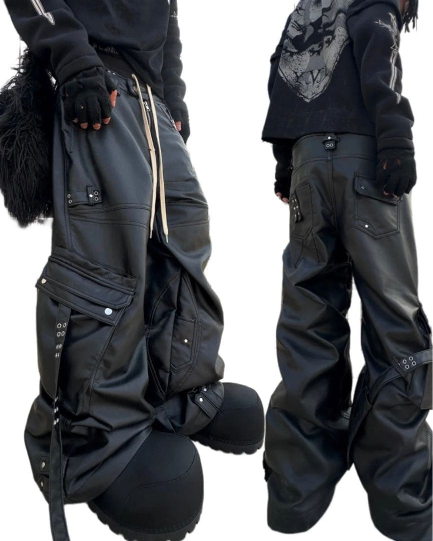 cozyworldwide レザーパンツ y2k パンク
