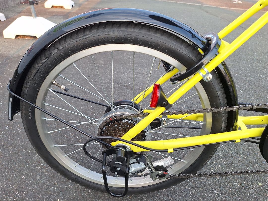 折りたたみ式自転車20インチ イエロー (黄色)引き取り限定(愛知県内)