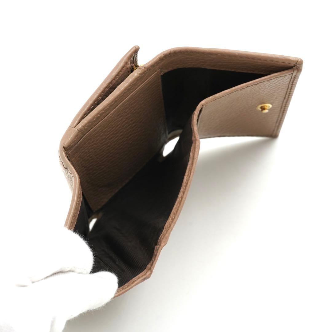 ✨プレゼント梱包GUCCI ミニ財布　マーモント　エンボスロゴ　GG 三つ折り