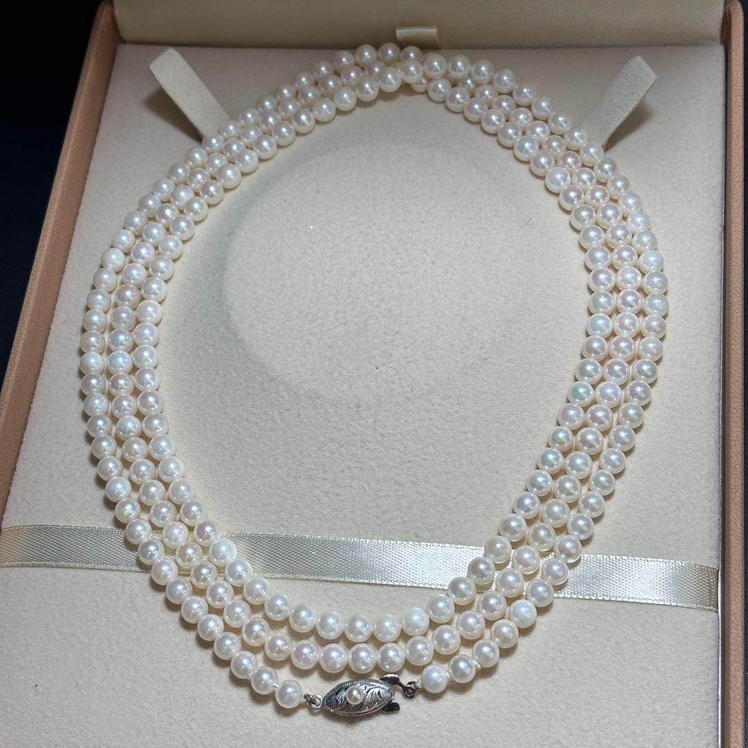 あこや真珠 ✨ロングネックレス 5.5-6.0mm 122cm 本真珠 パール