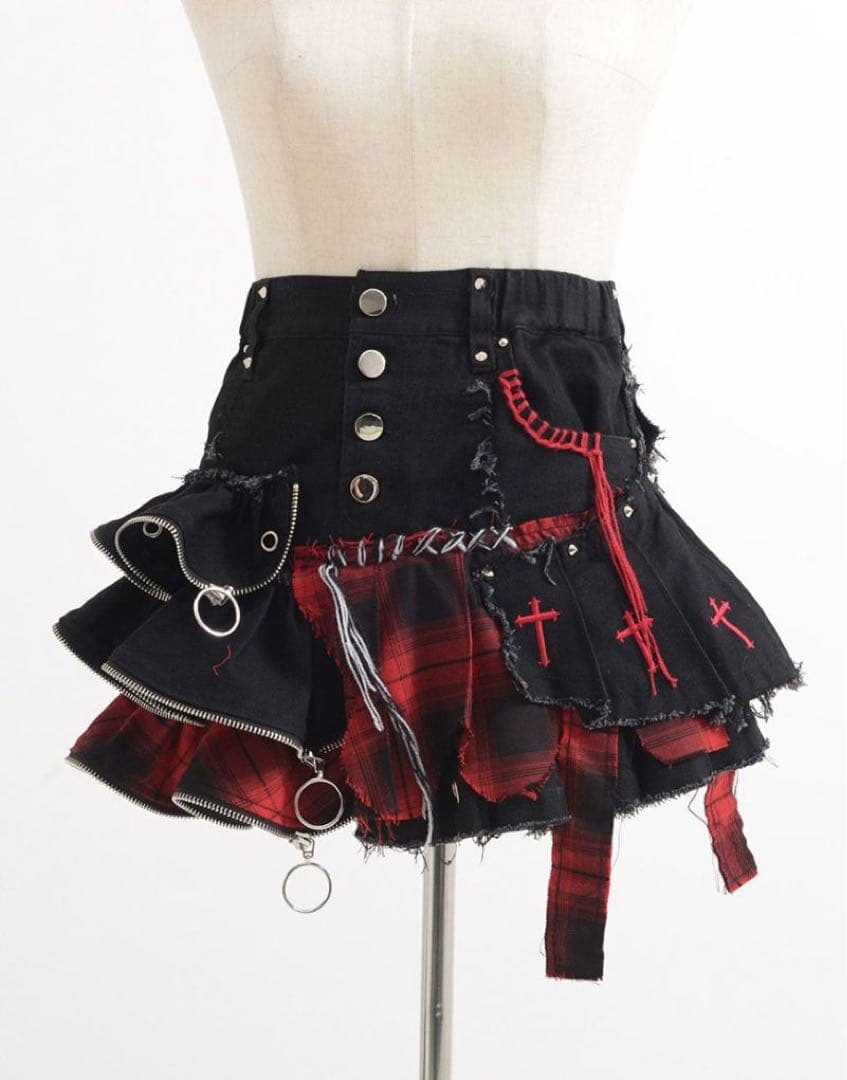 【Grrr the Lipper】ジップスカート～崩壊～【Black×Red】