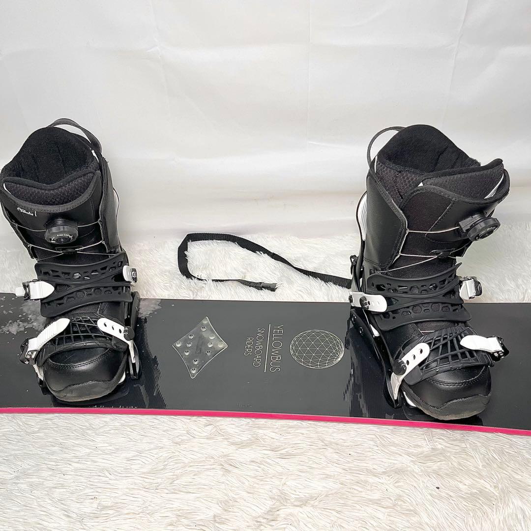 【美品】YELLOWBUS スノーボード3点セット ボード152cm