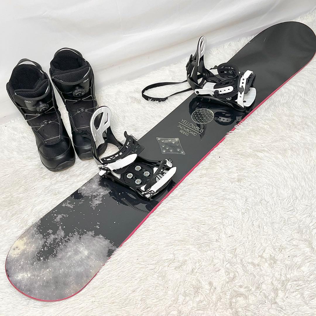 【美品】YELLOWBUS スノーボード3点セット ボード152cm
