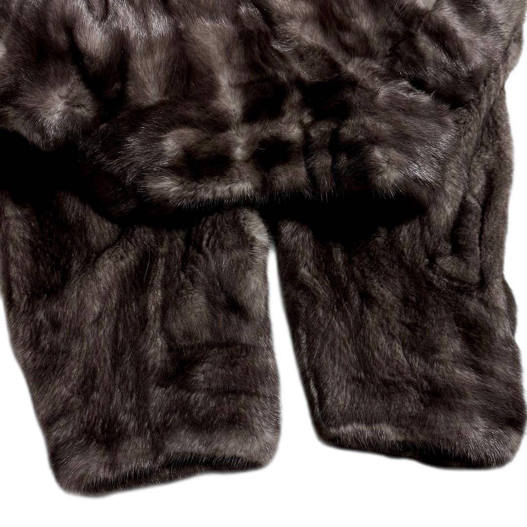 VISCARDI ブルーアイリスミンク ファーコート 毛皮 紋様柄 裾周り212