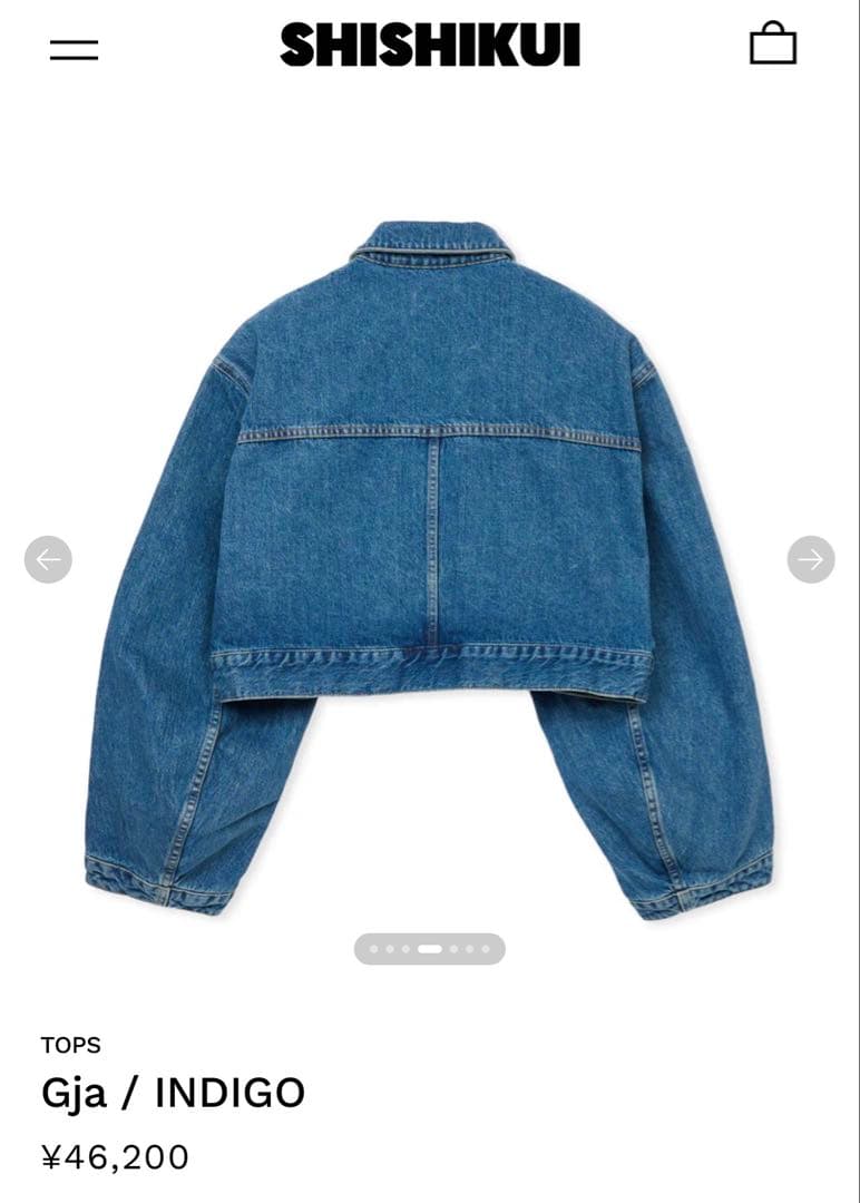 【新品未使用】【新作】THE SHISHIKUI Gjaデニムジャケット