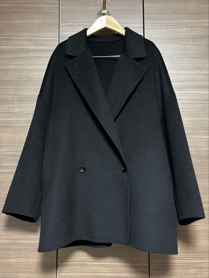 MARW UNITED ARROWS リバー ミドル丈 コート　ブラック