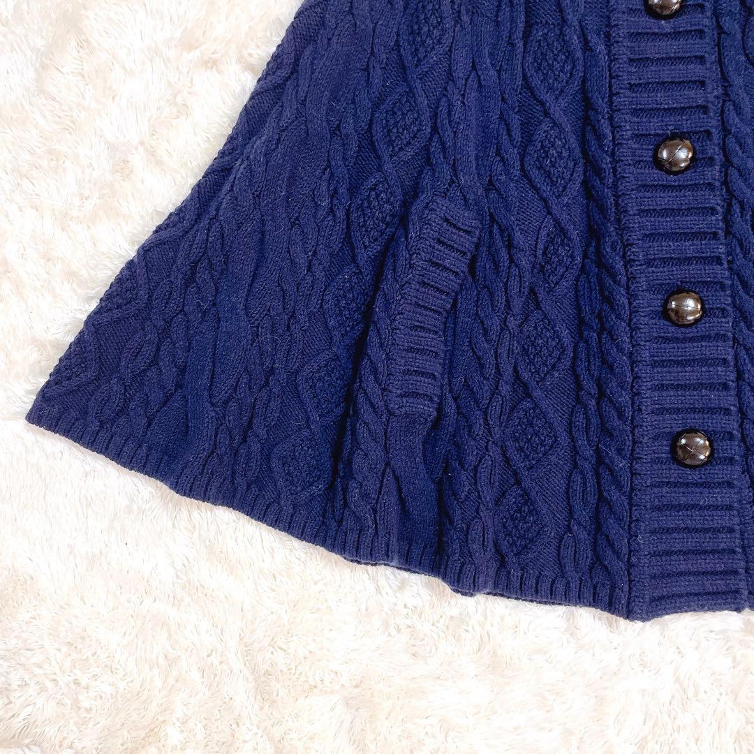 美品✨バーバリー ブルーレーベル ニット ポンチョ ケーブル編み