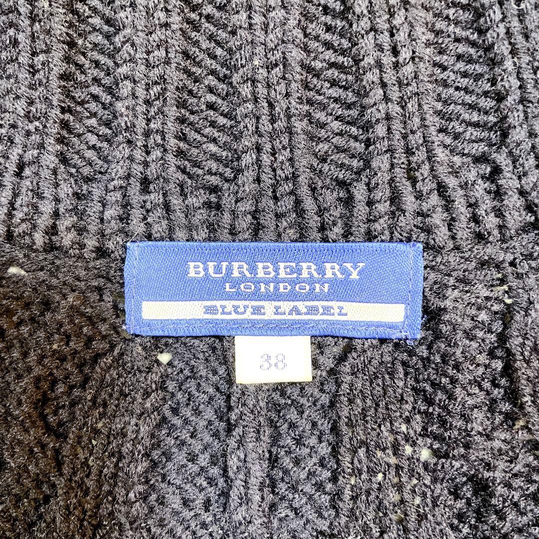 美品✨バーバリー ブルーレーベル ニット ポンチョ ケーブル編み