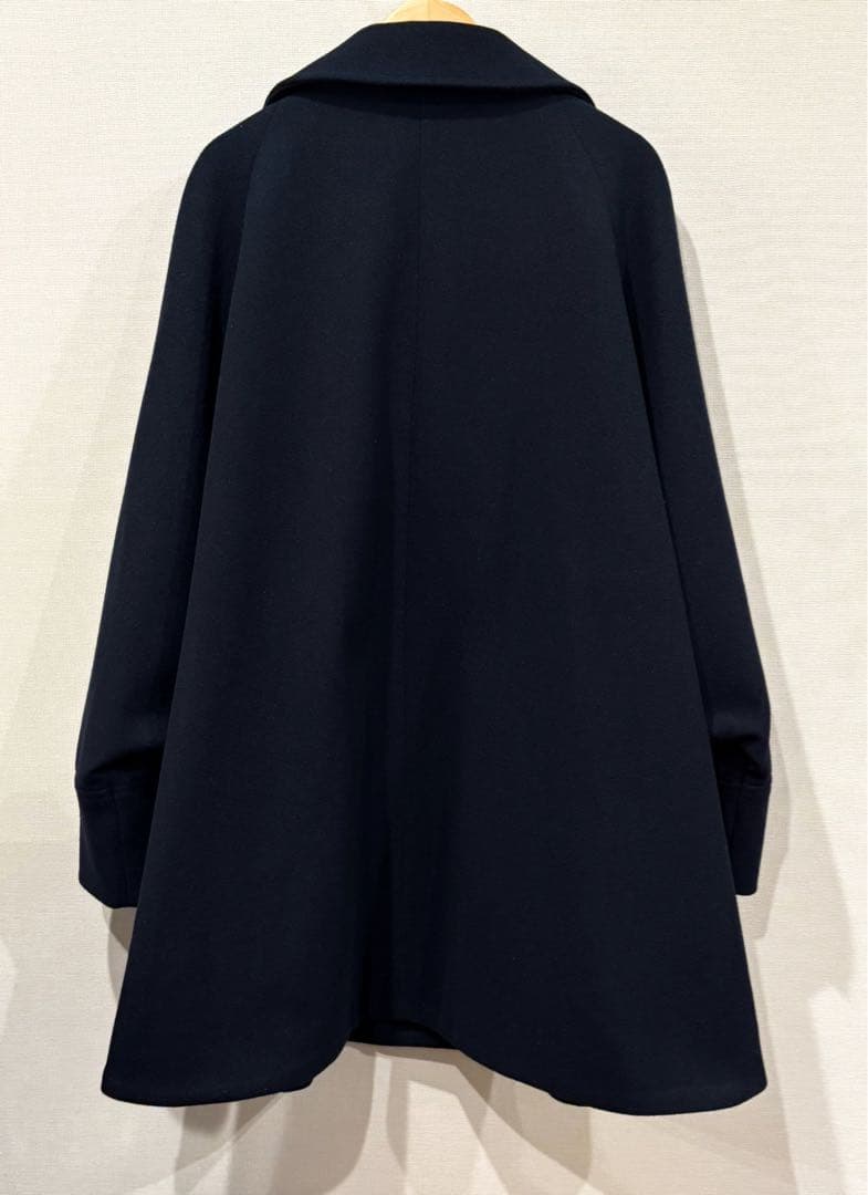 GUコージーメルトンケープコートXLサイズネイビー　ポンチョ　新品　　ジーユー