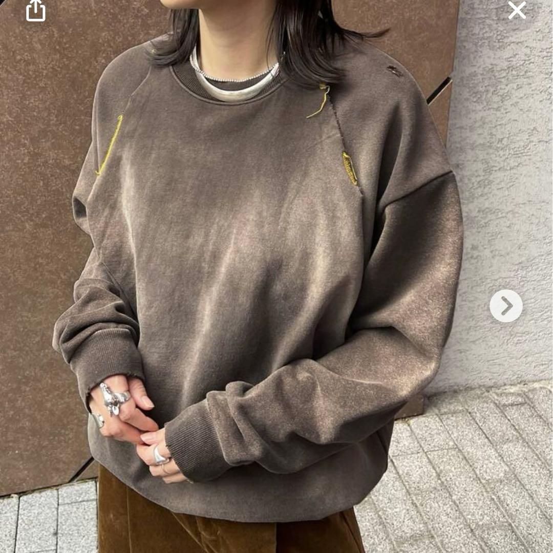 ジャーナルスタンダード LAYASダメージ加工スウェット