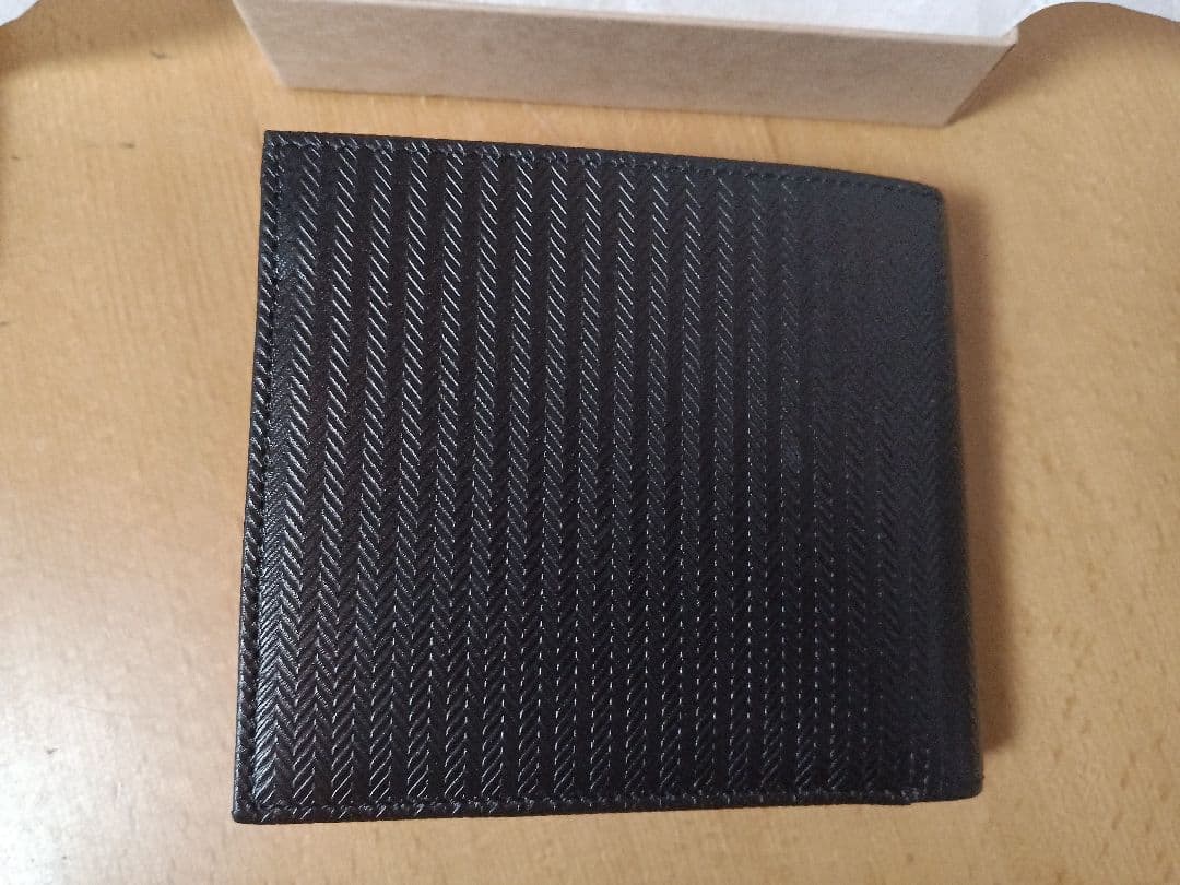 ポロラルフローレンブラック レザー 二つ折り財布