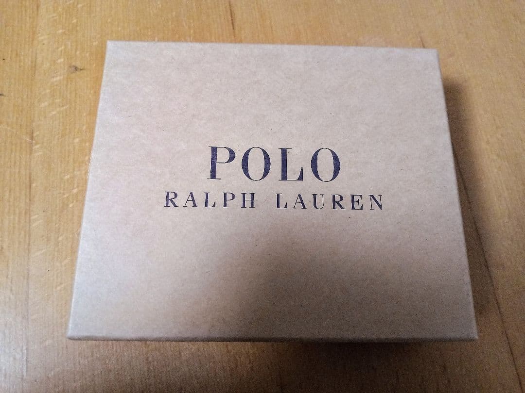 ポロラルフローレンブラック レザー 二つ折り財布