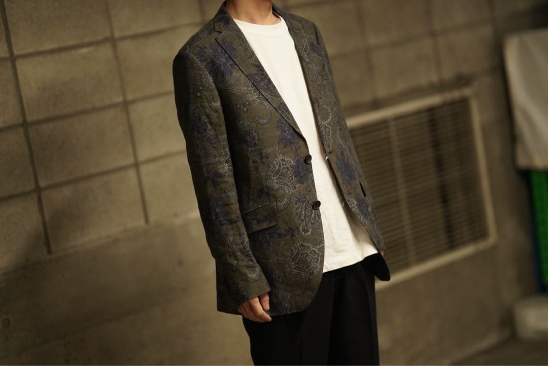 size:50 ETRO ペイズリー 花柄 セットアップ スーツ ジャケット