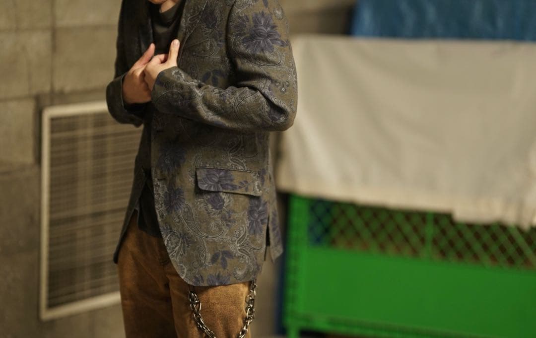 size:50 ETRO ペイズリー 花柄 セットアップ スーツ ジャケット