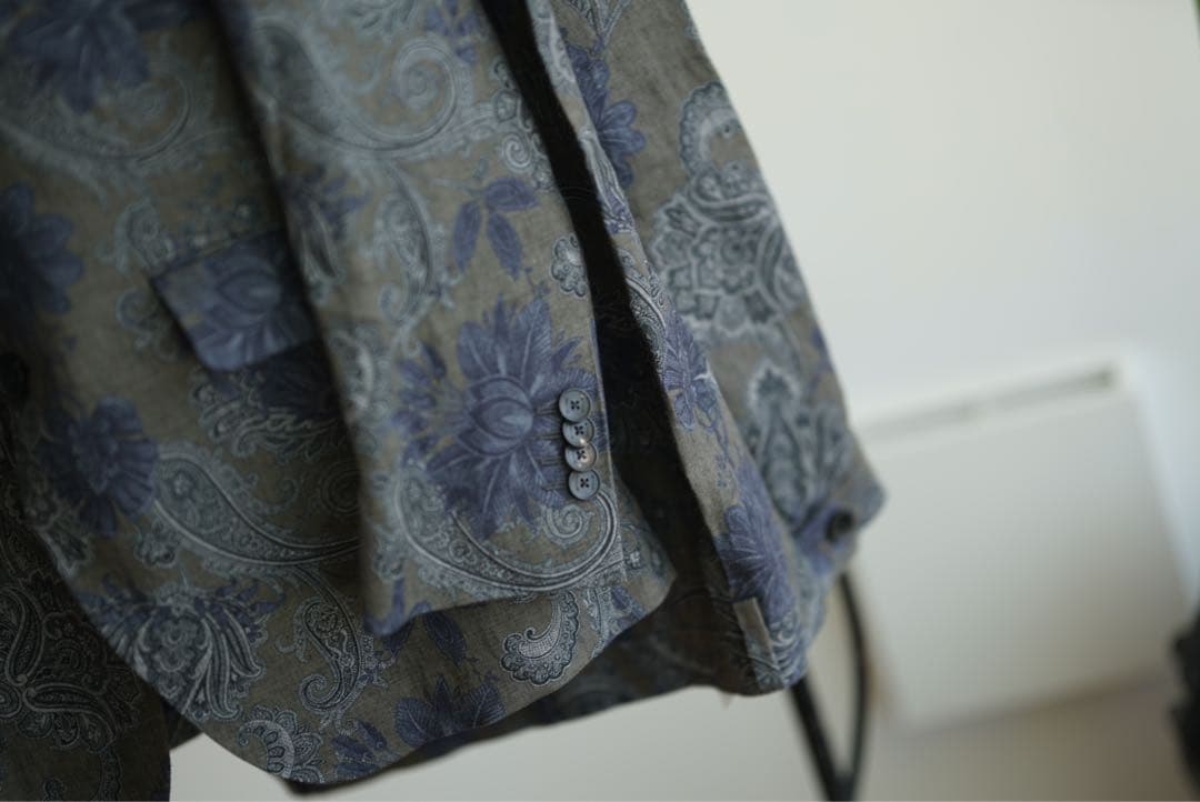 size:50 ETRO ペイズリー 花柄 セットアップ スーツ ジャケット