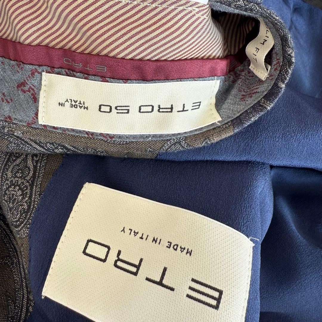 size:50 ETRO ペイズリー 花柄 セットアップ スーツ ジャケット