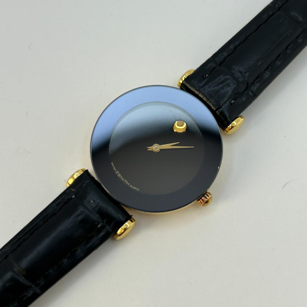 【希少】ZENITH ゼニス ブラック文字盤 クォーツ 箱付